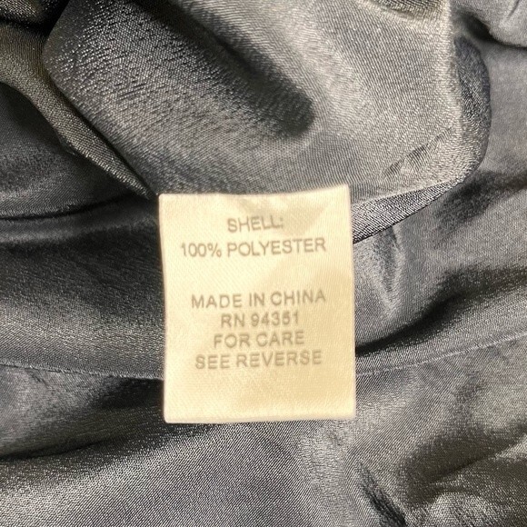 Jade Melody Tam Embroidered Swiss Dot Flutter Sleeve Navy Dress Women Large - Picture 7 of 12